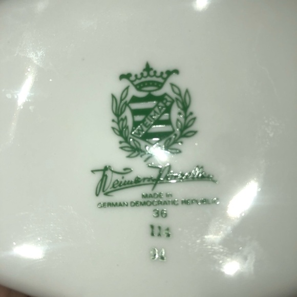 Ornate White and Orange Candlestick Holders - Floral Accents by Weimar Germany - Picture 5 of 7